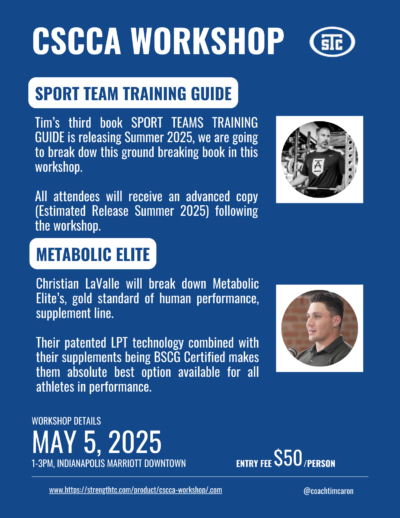 CSCCA Workshop - Monday May 5, 1-3PM, Indianapolis Marriott Downtown